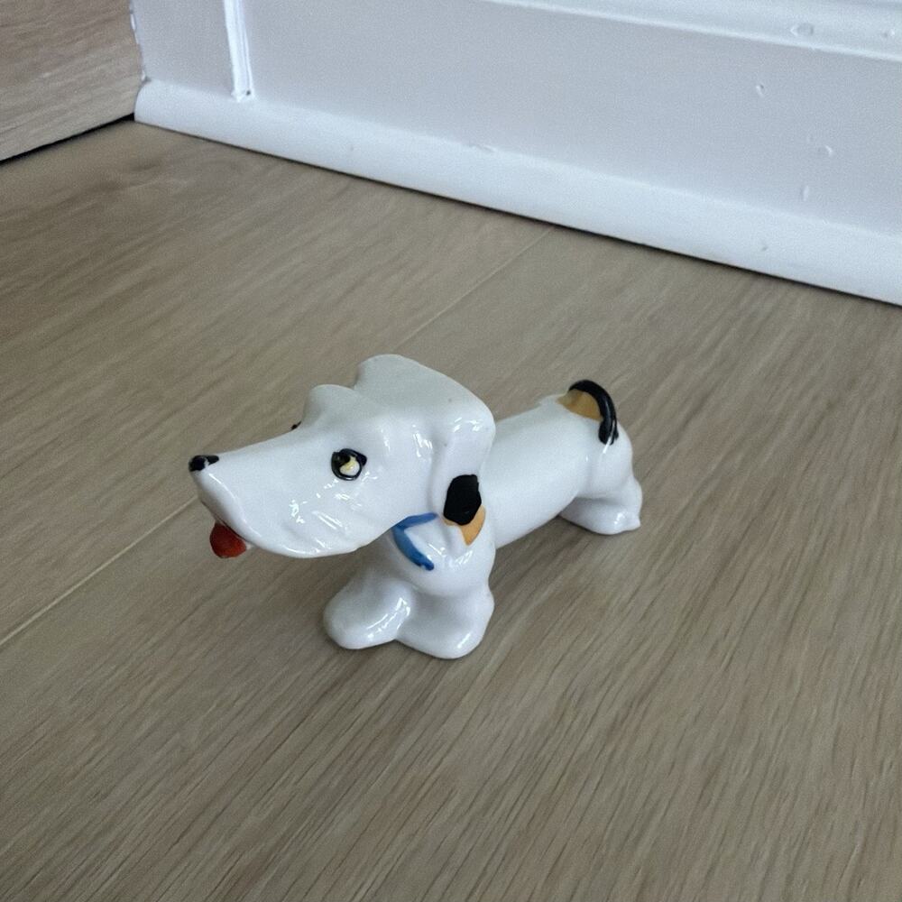 Vintage Hand-painted Ceramic Street Dog Figurine Made In Occupied Japan - Picture 2 of 9